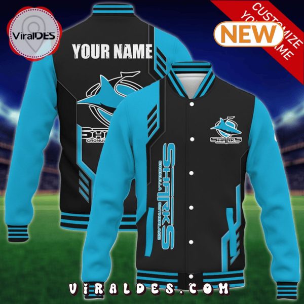 Custom Cronulla Sharks NRL Baseball Jacket