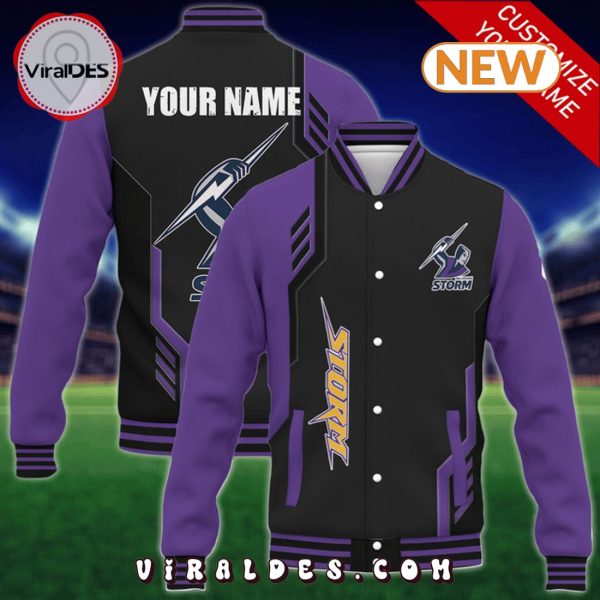 Custom Melbourne Storm NRL Baseball Jacket