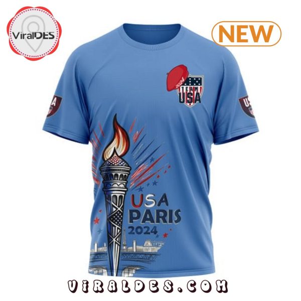 Custom Name USA Team Paris 2024 Olympics Blue Shirt