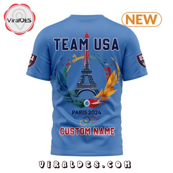 Custom Name USA Team Paris 2024 Olympics Blue Shirt