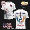 Custom Name USA Team Paris 2024 Olympics Blue Shirt