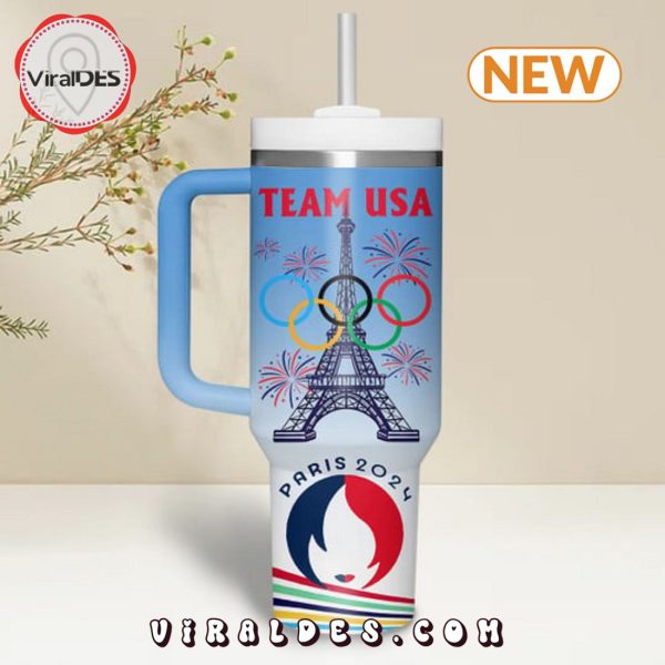 Custom USA Team 2024 Paris Olympics Blue Stanley Tumbler