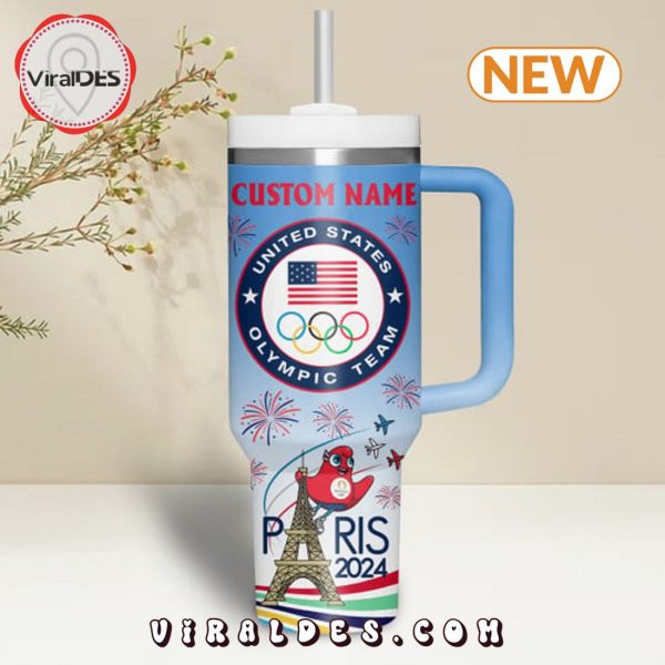 Custom USA Team 2024 Paris Olympics Blue Stanley Tumbler