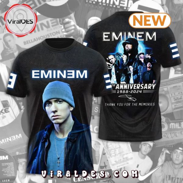 Eminem 36th Anniversary 1988 – 2024 Memories Hoodie