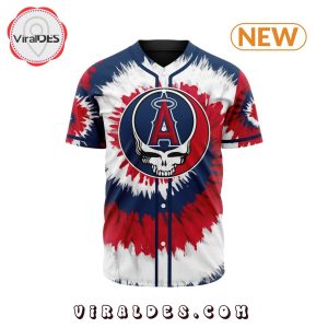 Los Angeles Angels Custom Grateful Dead Design Baseball Jersey