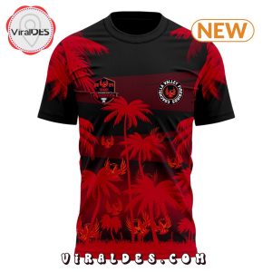 New Coachella Valley Firebirds Red Palm Tree T-Shirt, Cap