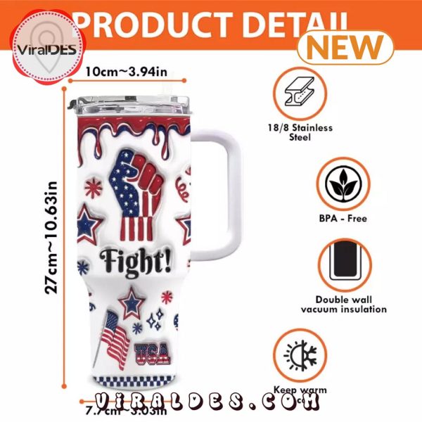 Fight With Trump 2024 Stanley Tumbler