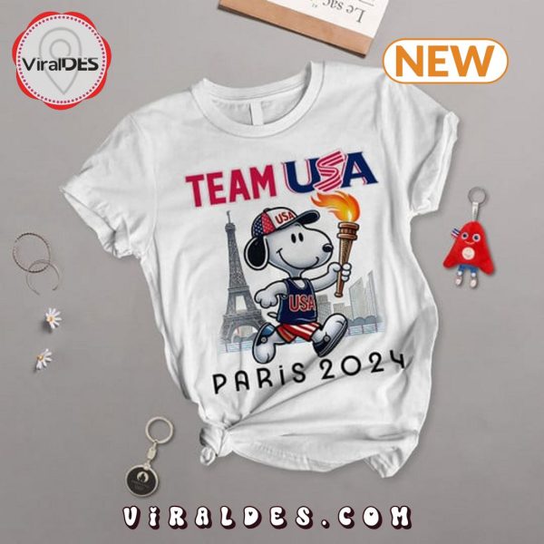 Funny Snoopy USA Team Paris 2024 Olympics T-Shirt