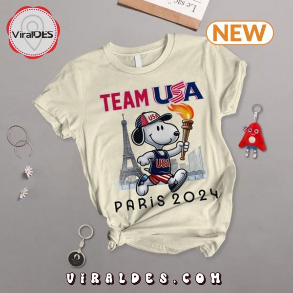 Funny Snoopy USA Team Paris 2024 Olympics T-Shirt