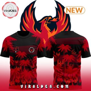 New Coachella Valley Firebirds Red Palm Tree T-Shirt, Cap