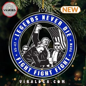 Legends Never Die Donald Trump Christmas Ornament