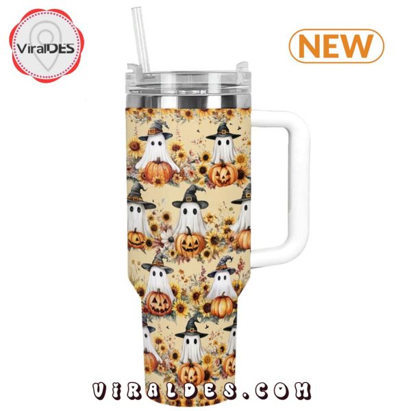 Ghostly Harvest Halloween 40oz Tumbler