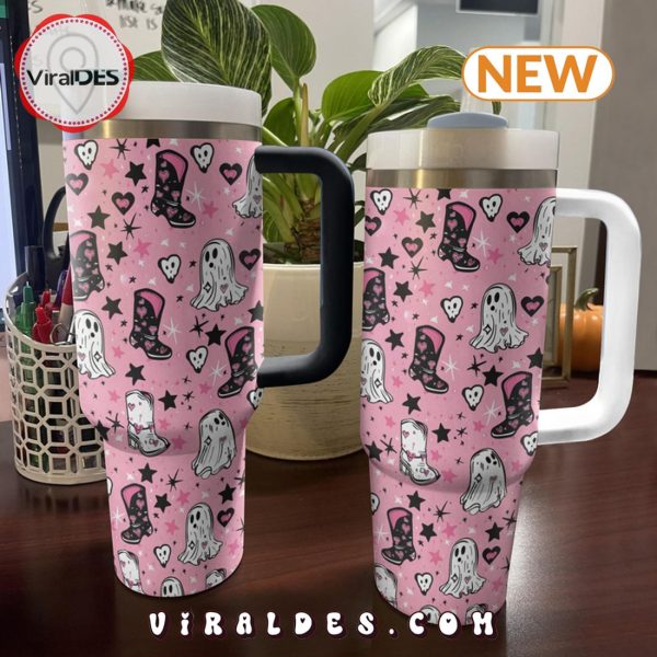 Ghostly Pink Cowgirl 40oz Tumbler