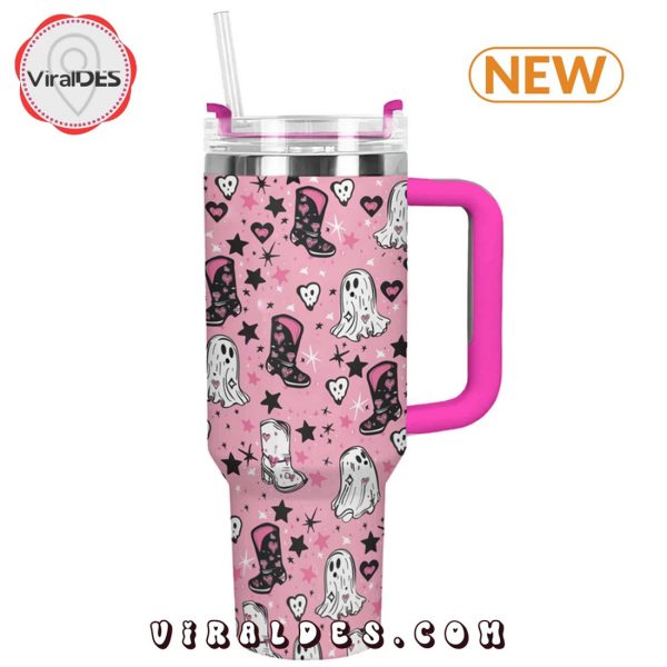 Ghostly Pink Cowgirl 40oz Tumbler