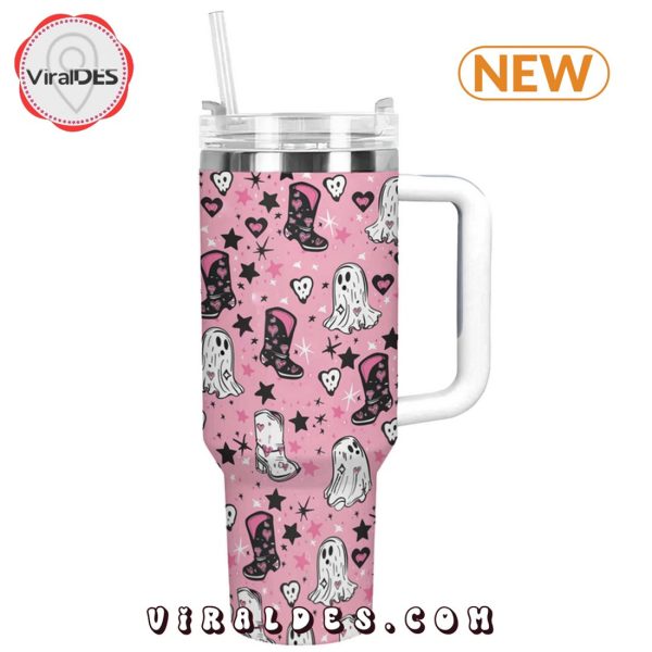 Ghostly Pink Cowgirl 40oz Tumbler