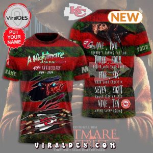 40th Anniversary Freddy Krueger x Kansas City Chiefs Shirt