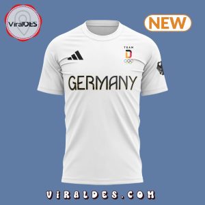 2024 Germany Team Olympic White T-Shirt, Cap