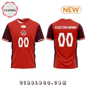 Custom 2024 Canada Olympic Paris Match Kit Red Shirt