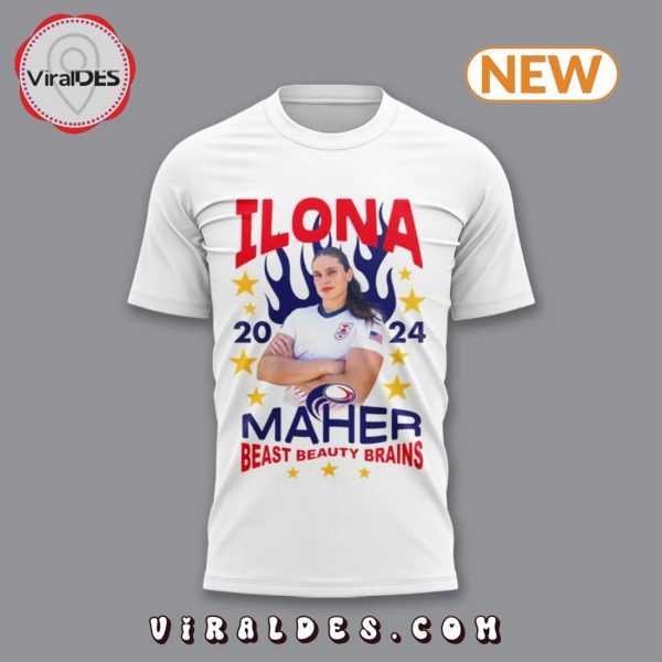 Ilona Maher 2024 Paris Olympics White Shirt