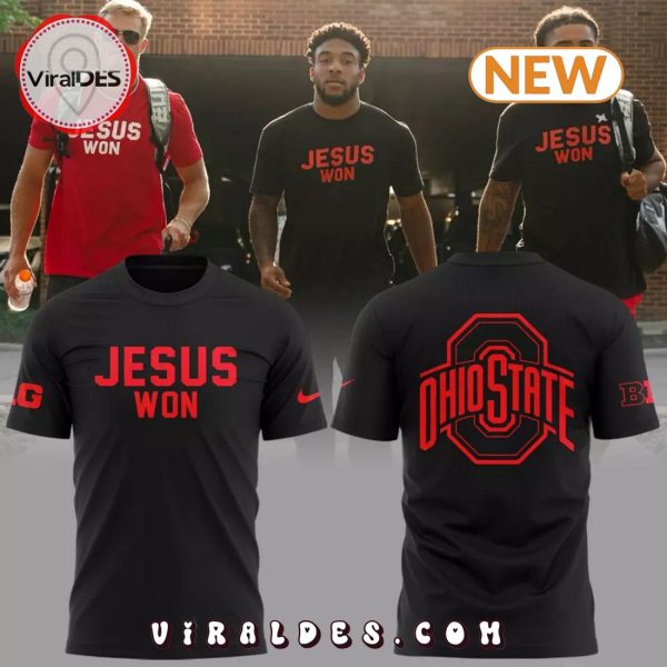 Jesus Won Ohio State Football Black T-Shirt, Jogger, Cap