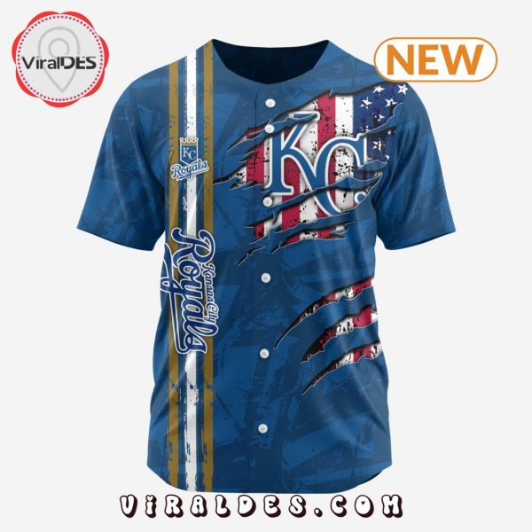 Kansas City Royals Custom US Flag Baseball Jersey