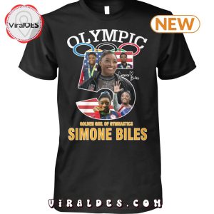 Simone Biles Golden Girl Gymnastics T-Shirt