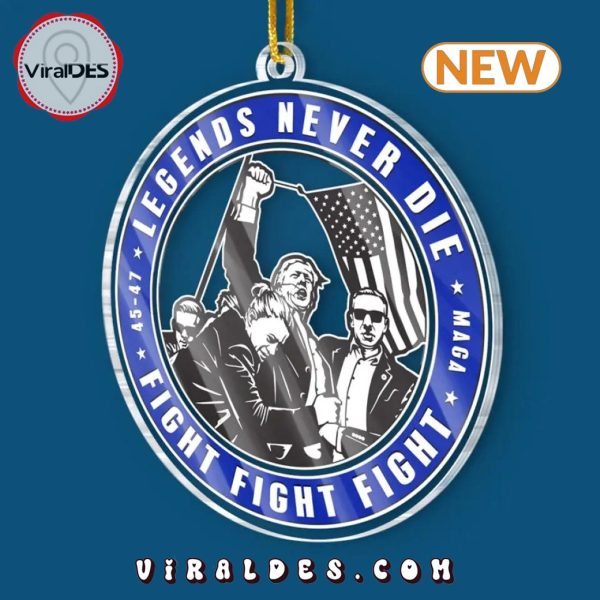 Legends Never Die Donald Trump Christmas Ornament