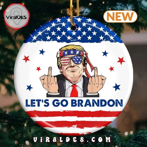 Let’s Go Brandon Trump Christmas Ornament