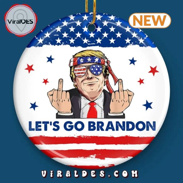 Let’s Go Brandon Trump Christmas Ornament