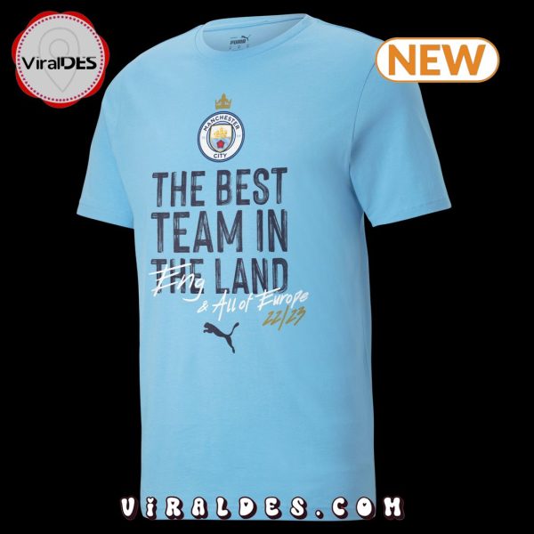 Manchester City The Best Team In The Land Blue Signatures Shirt