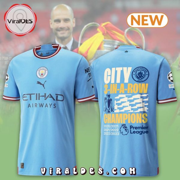 Men’s Manchester City 3 In A Row Champions League Shirt