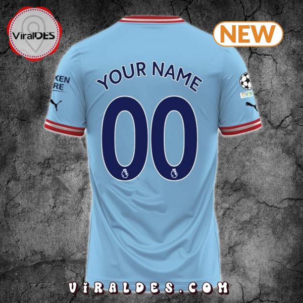 Men’s Manchester City Custom UEFA Champions League Shirt