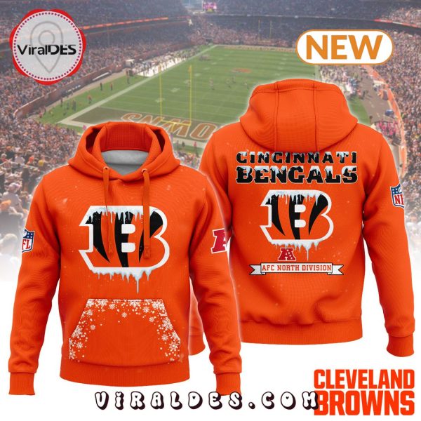 Men’s NFL Cincinnati Bengals Orange Snow Hoodie