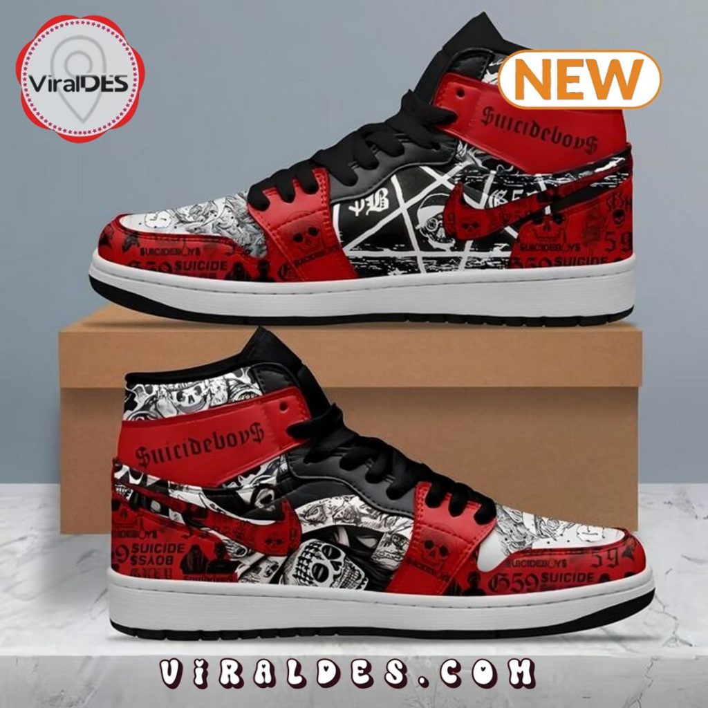 Men's Suicideboys G59 Record Air Jordan 1 Hightops Shoes - Viraldes Store