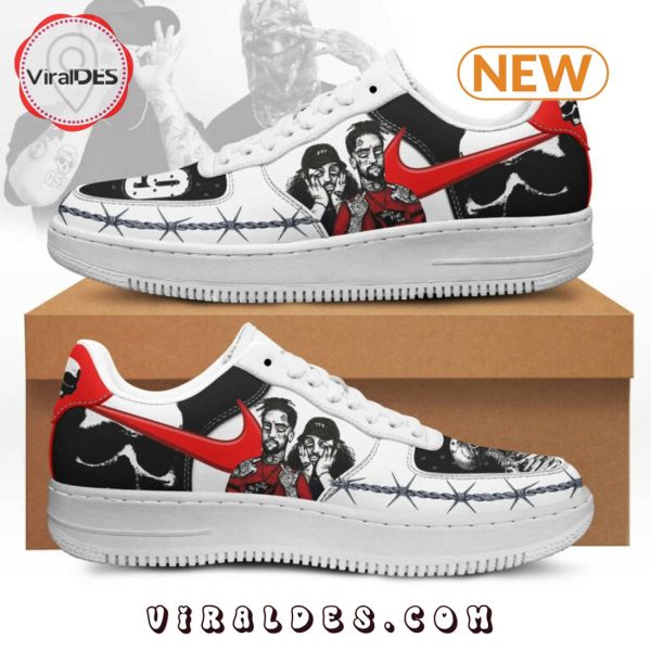 Men’s Suicideboys Grey Day 2023 White Air Force 1 Shoes