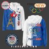 Men’s Olympic Paris 2024 White 3D Hoodie