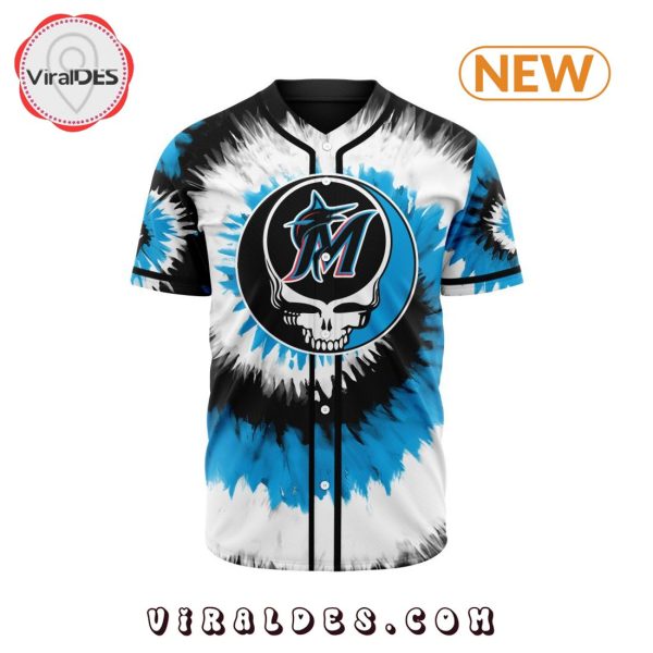 Miami Marlins Custom Grateful Dead Design Baseball Jersey