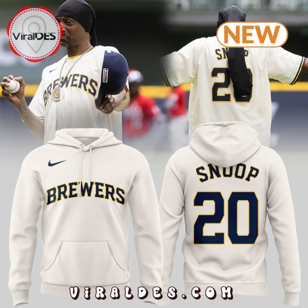 Milwaukee Brewers 2024 Snoop Dogg 20 White Hoodie