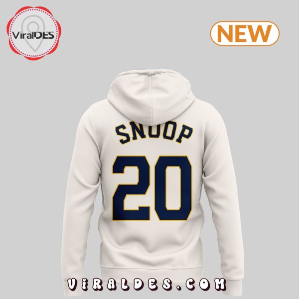 Milwaukee Brewers 2024 Snoop Dogg 20 White Hoodie