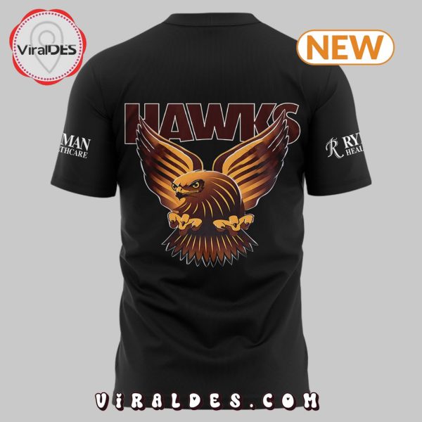 New AFL Hawthorn Hawks Black 2024 T-Shirt, Jogger