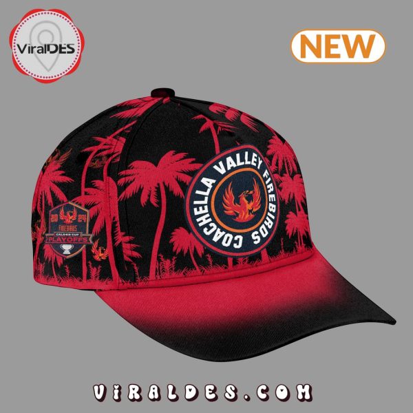 New Coachella Valley Firebirds Red Palm Tree T-Shirt, Cap