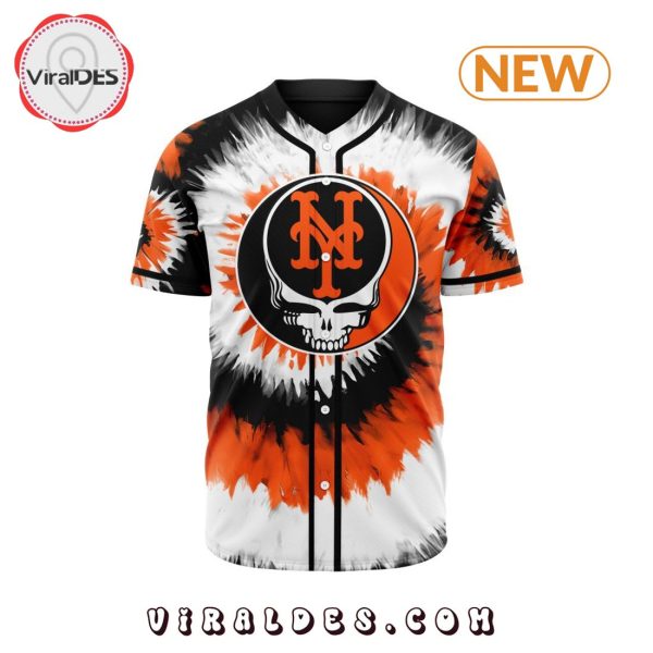 New York Mets Custom Grateful Dead Design Baseball Jersey