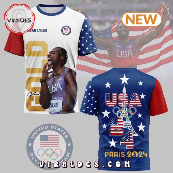 Noah Lyles USA Paris 2024 Olympics Shirt