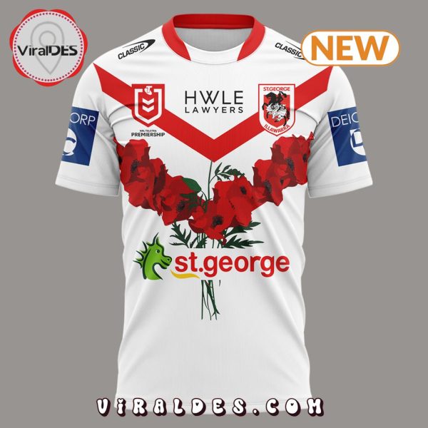 NRL St. George Illawarra Dragons Team White Shirt