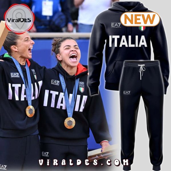 Olympic Paris 2024 ITALIA Team Black Hoodie, Jogger