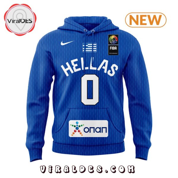 Personalized 2024 New Hellenic Basketball Blue Hoodie