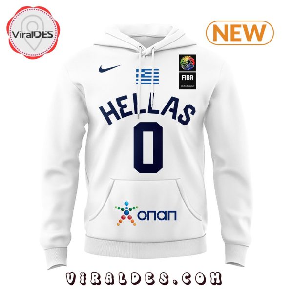 Personalized 2024 New Hellenic Basketball White Hoodie