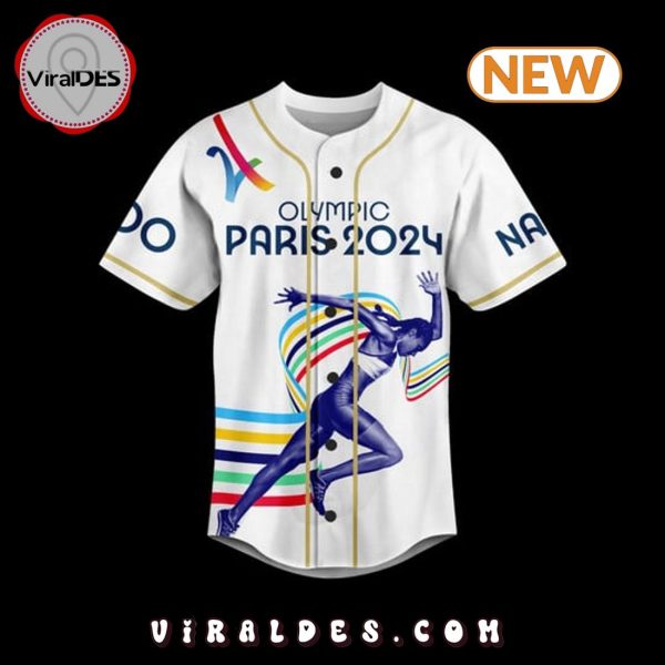 Personalized Olympic Paris 2024 White Baseball Jersey