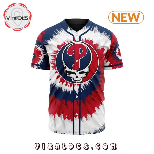 Philadelphia Phillies Custom Grateful Dead Design Baseball Jersey