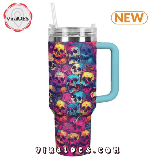 Psychedelic Skulls 40oz Tumbler